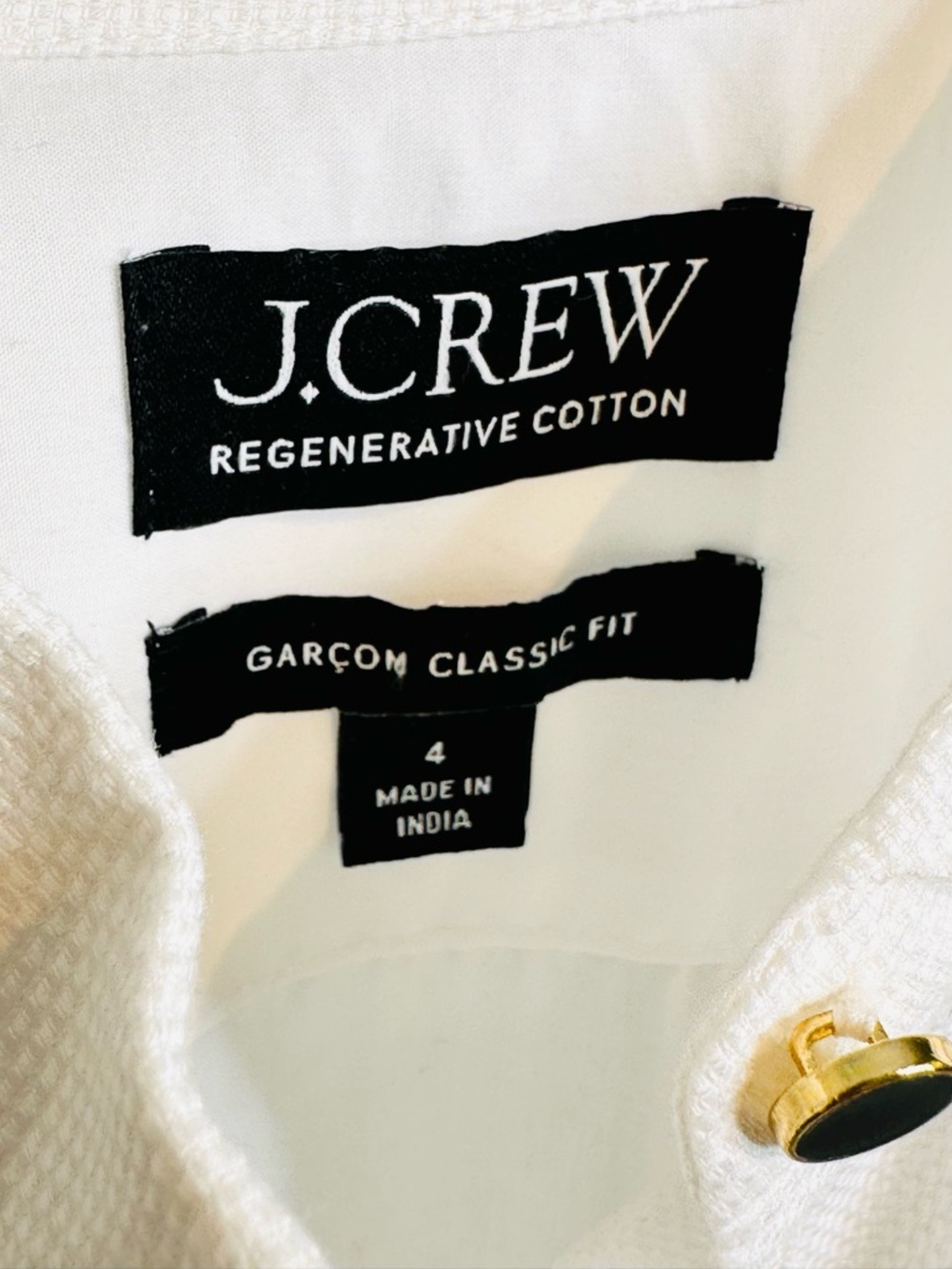 J.Crew Garçon Tuxedo Button Up White Shirt Blouse Top - Picture 13 of 16